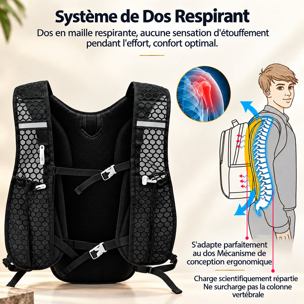Gilet d'hydratation trail, vue 4