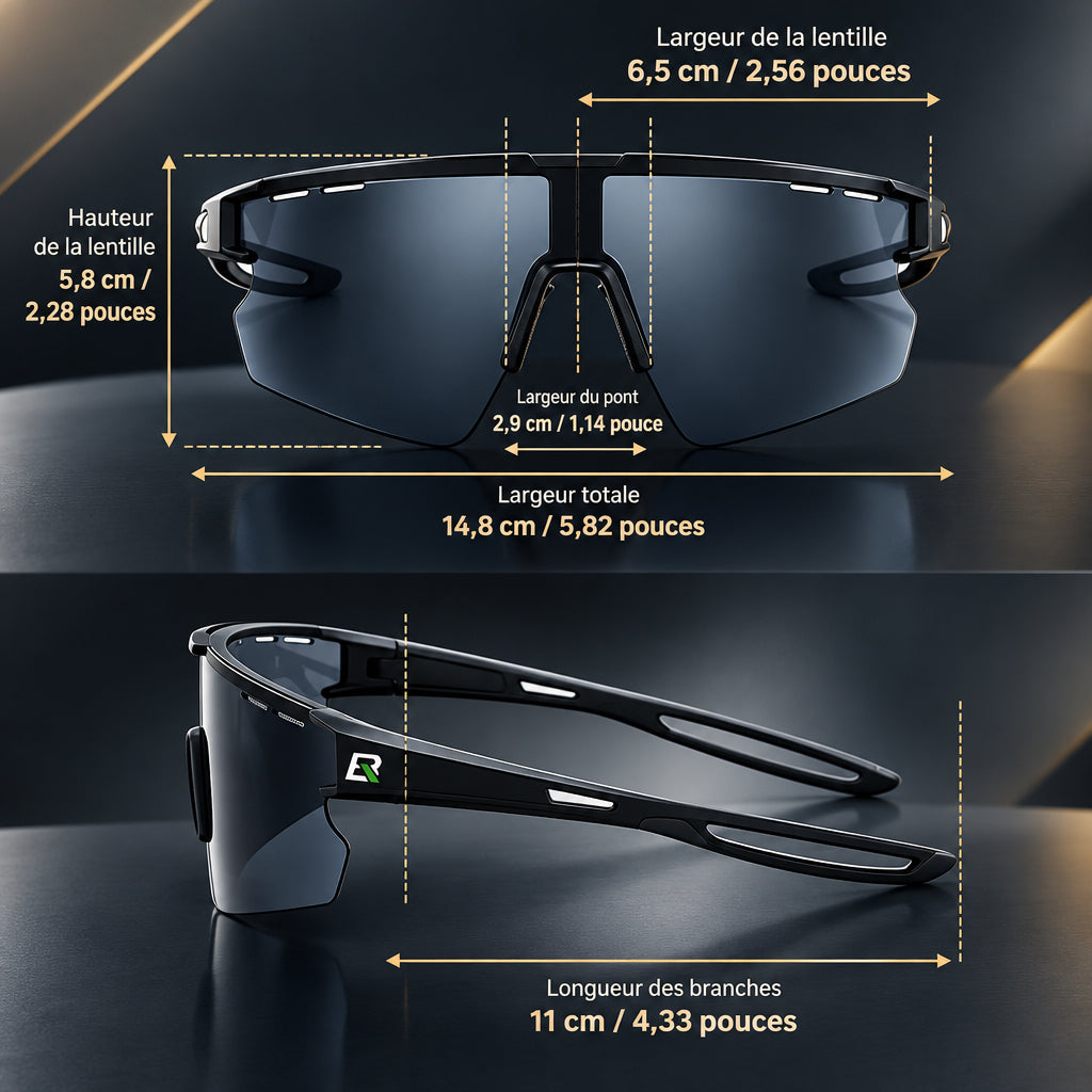 Lunettes de running polarisées UV400, vue 7