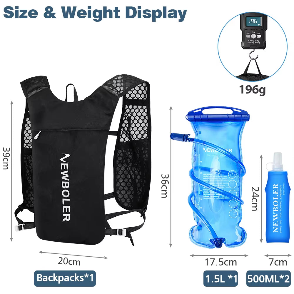 Gilet d'hydratation trail, vue 3